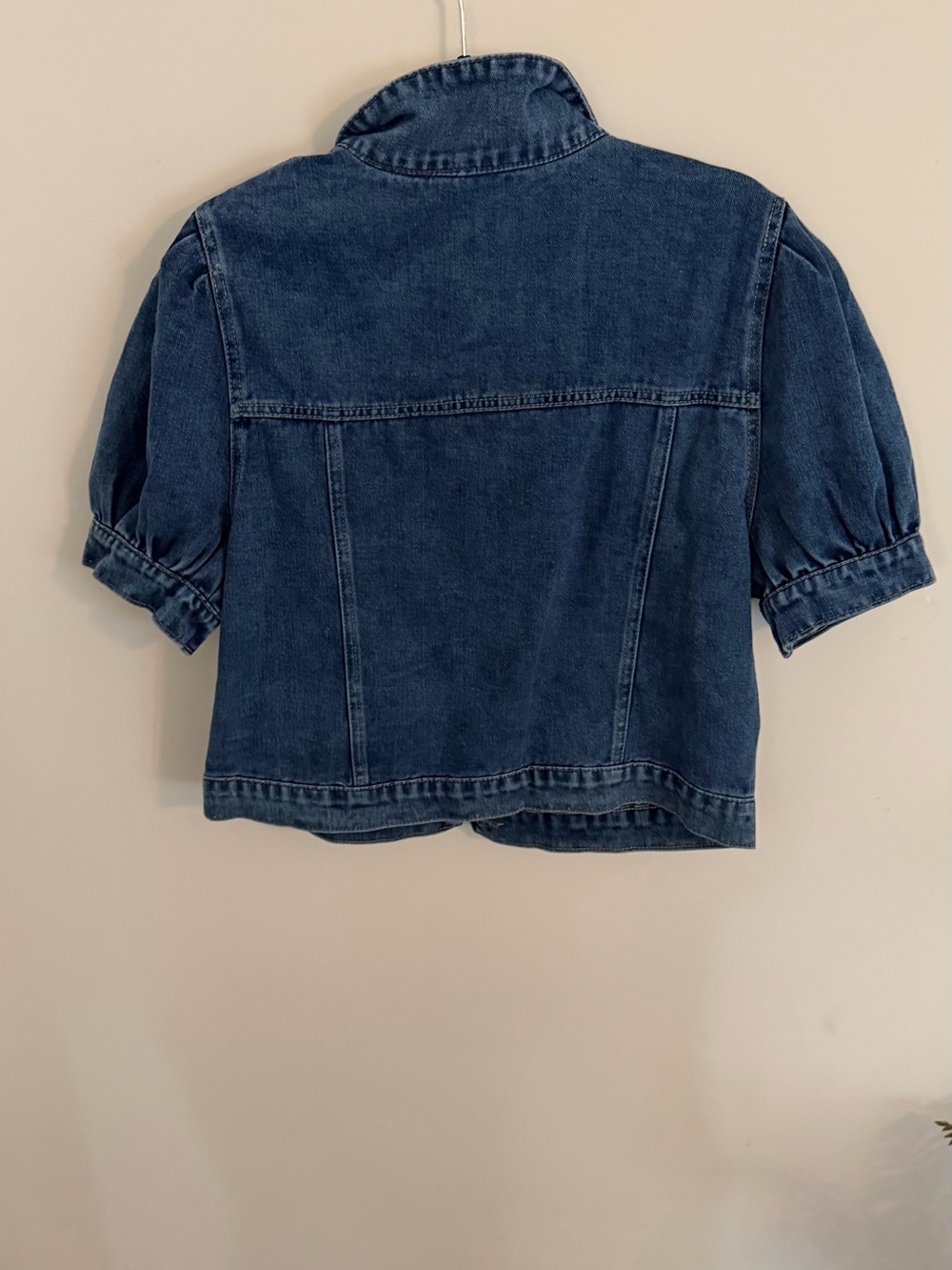 Source Unknown Blue Denim Puff-Sleeve Jacket - Picture 2 of 3